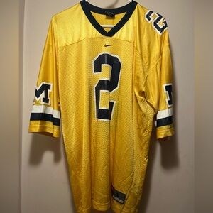 VINTAGE NIKE MICHIGAN WOLVERINES CHARLES WOODSON JERSEY MENS LARGE RARE GOLD